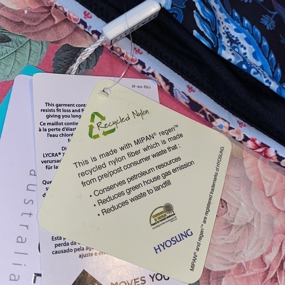 Seafolly hipster bikini bottoms only water‎ garden US size 6 NEW - Picture 5 of 9